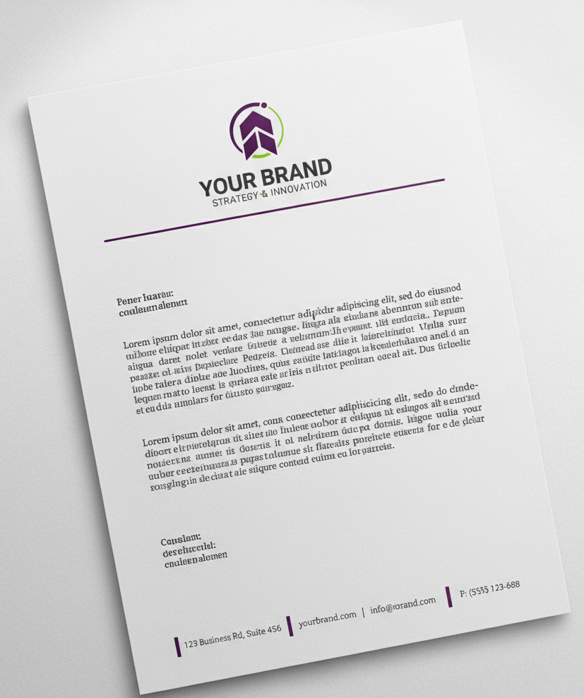 Letterhead template design