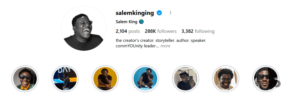 Salem King: strong personal branding example