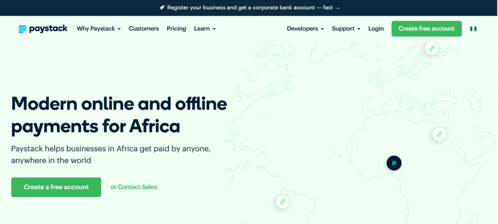 paystack: strong branding example
